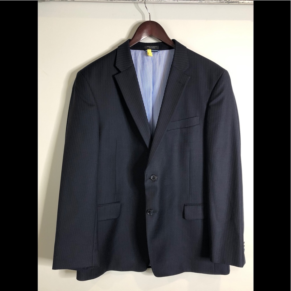 Tommy Hilfiger Mens Blazer Navy pin striped coat